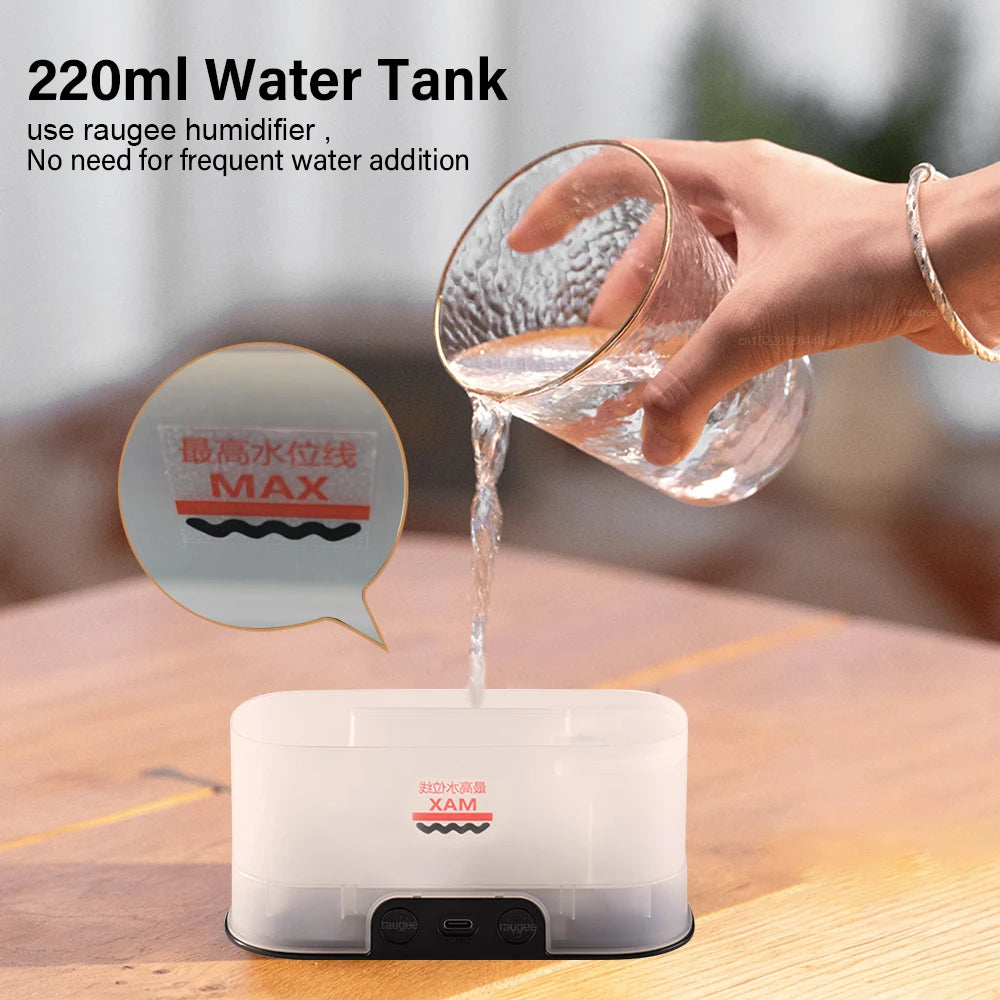 Flame Aroma Diffuser — 7 Color Fire Effect Humidifier & Night Light