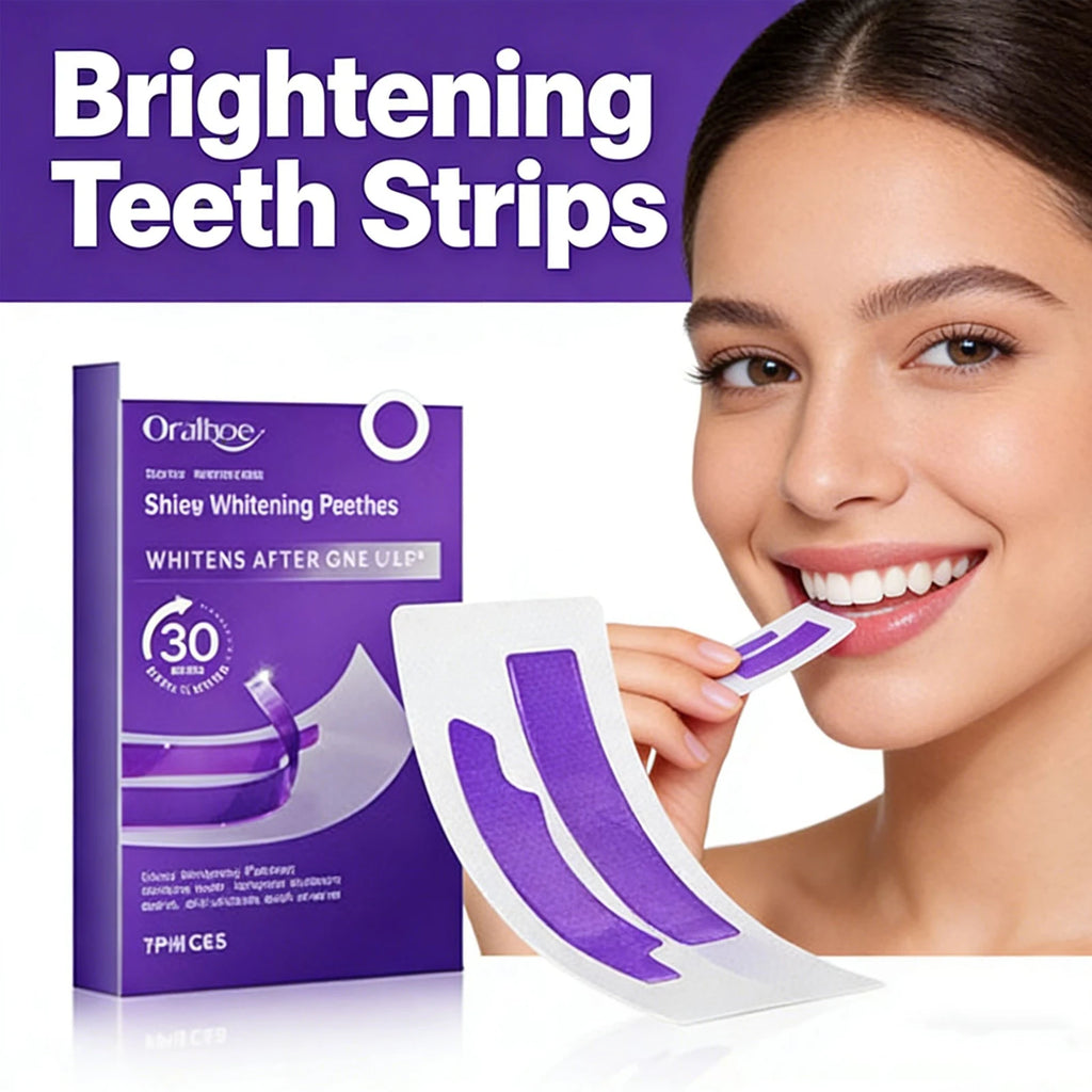 GlowStrips Pro — Brightening Teeth Strips in use